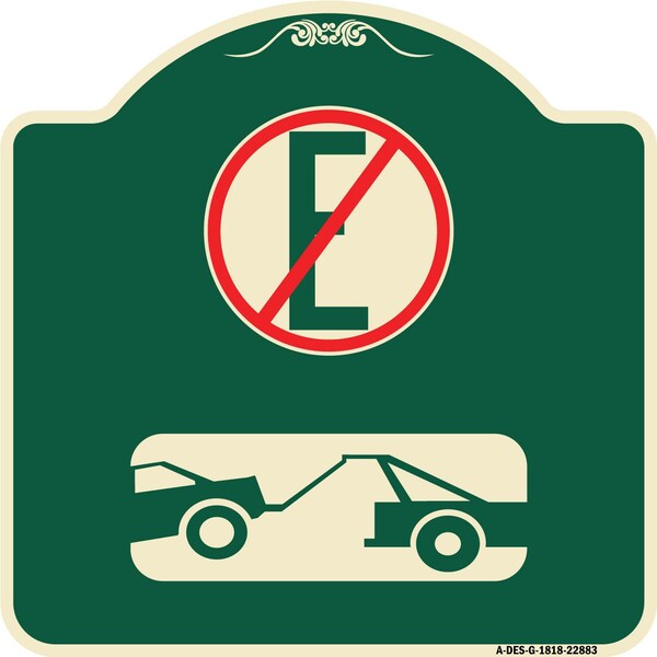 Signmission Spanish Parking Control No Estacionar Heavy-Gauge Aluminum Architectural Sign, 18" H, G-1818-22883 A-DES-G-1818-22883 - main